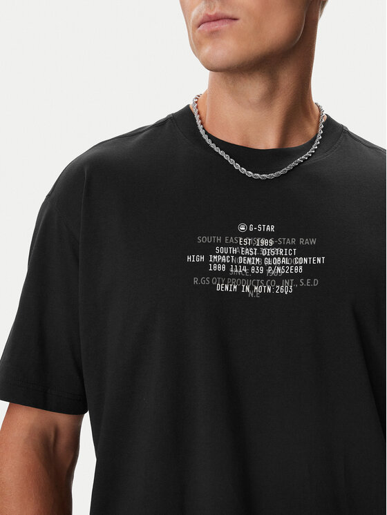 G-STAR G-STAR T-shirt D30098-336 Crna Loose Fit