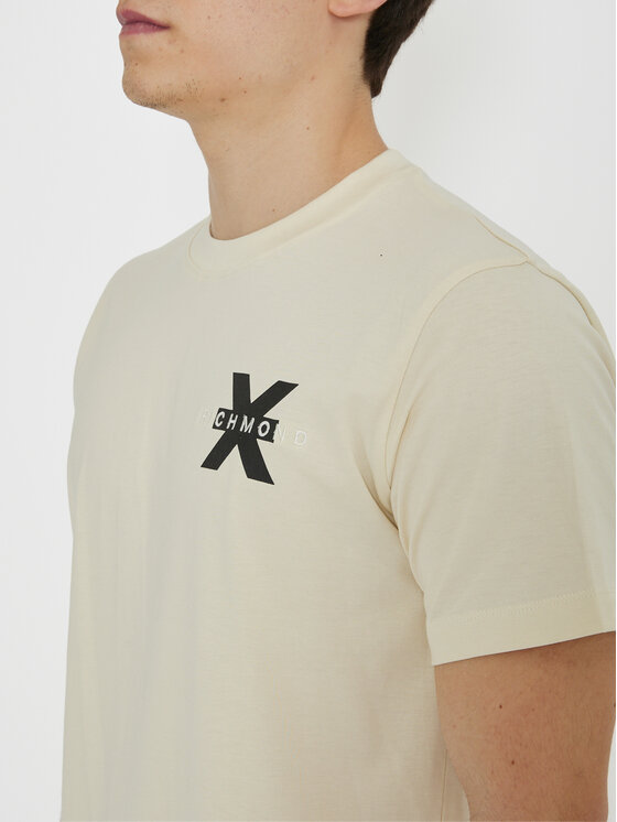 Richmond X Richmond X T-Shirt Sween UMP24057TS Beżowy Regular Fit