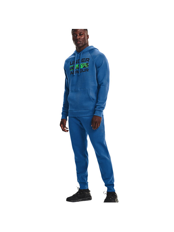 Under Armour Under Armour Bluza Under Armour Rival Fleece Signature Hoodie Niebieski Regular Fit