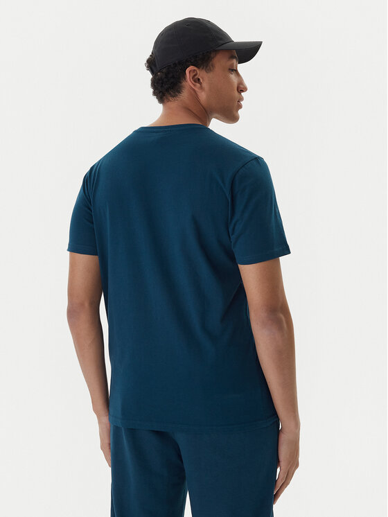 Kappa Kappa T-krekls Authentic 361N6QW Tumši zils Regular Fit