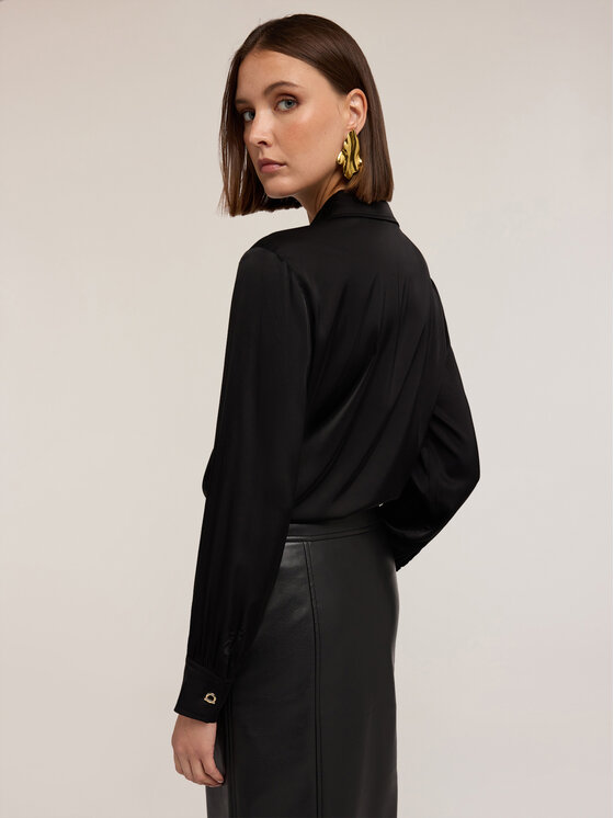 Motivi Motivi Camicia 5273Q000869N033 Nero Regular Fit