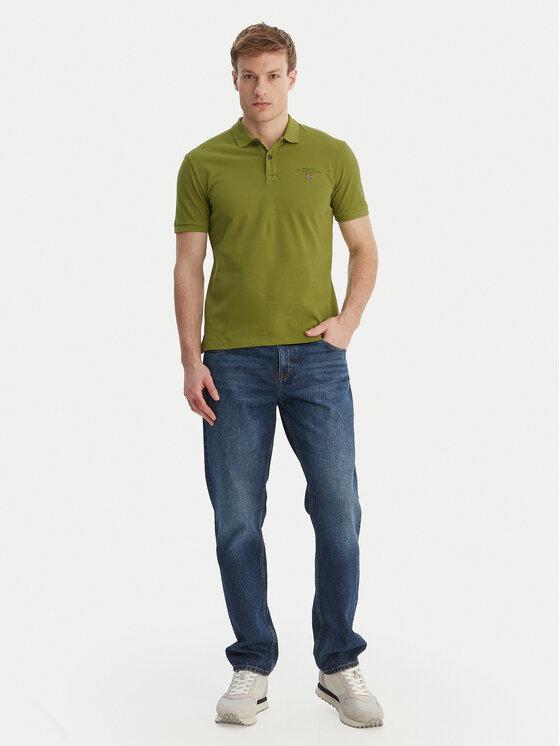 Napapijri Napapijri Tricou polo Elbas NP0A4GDL Verde Regular Fit
