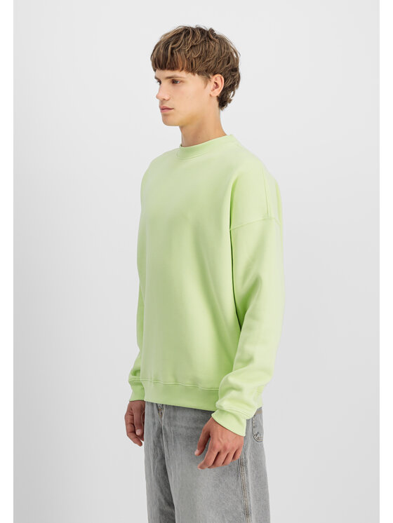 Alpha Industries Alpha Industries Bluza Logo Back Print Sweatshirt Żółty Relaxed Fit