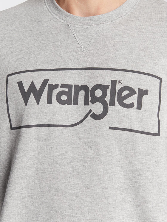 Wrangler Wrangler Felpa Frame Logo Crew W662HAX37 112320241 Grigio Regular Fit