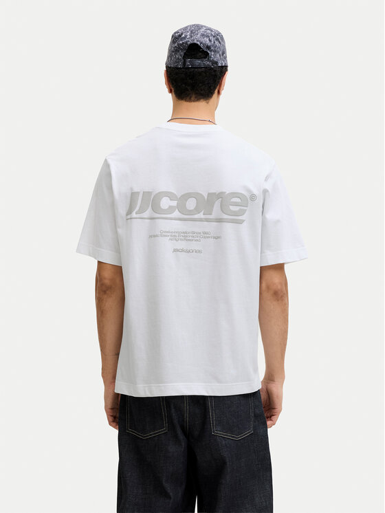 Jack & Jones Jack & Jones T-Shirt Club 12289842 Bílá Relaxed Fit