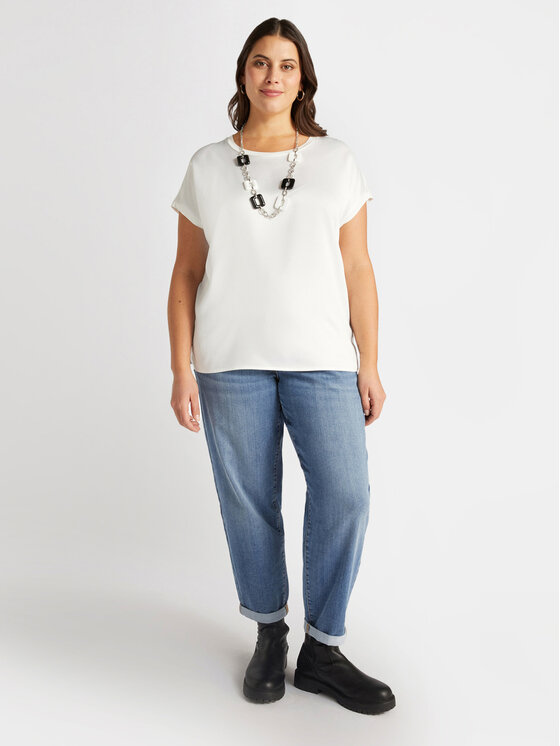 Fiorella Rubino Fiorella Rubino T-shirt G613L708232N011 Bianco A-Line Fit