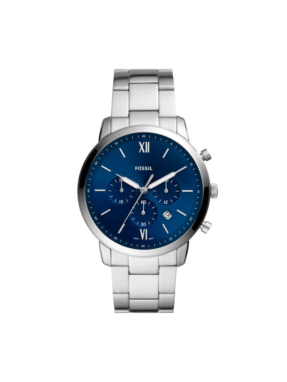 Fossil Fossil Zegarek Neutra Chrono FS5792 Srebrny