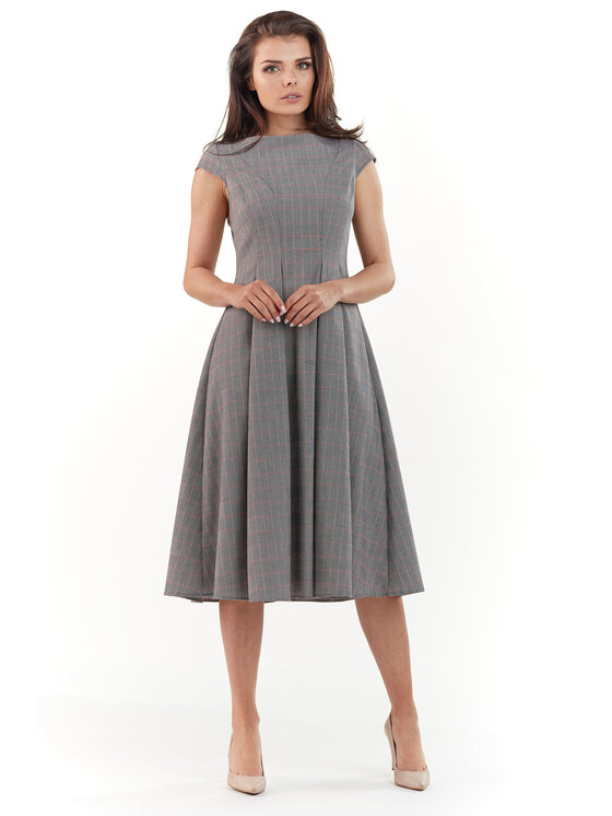 Awama Awama Sukienka letnia A222 Kolorowy Basic Fit