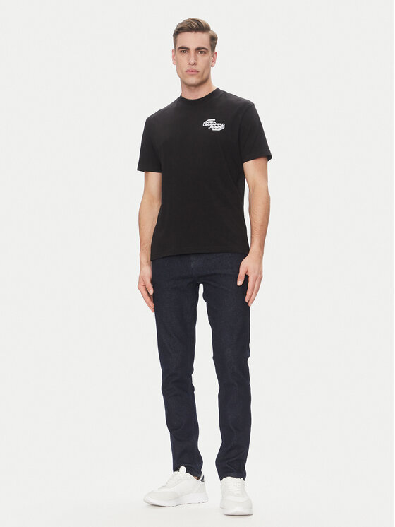KARL LAGERFELD KARL LAGERFELD T-shirt A2M17040 Crna Regular Fit