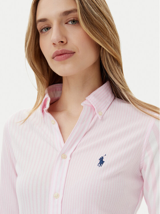 Polo Ralph Lauren Polo Ralph Lauren Marškiniai 211965102001 Rožinė Slim Fit