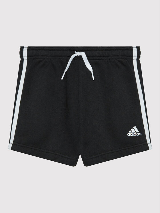 adidas Pantaloni scurți sport Essentials 3-Stripes GN4057 Negru Slim Fit