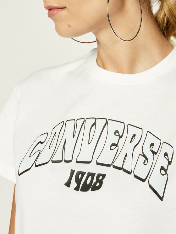 Converse Converse T-shirt Greetings Tee 10019572 Bianco Oversize