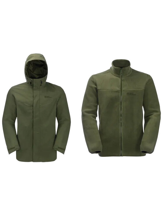 Kurtka przejściowa Jack Wolfskin, Rozmiar XXL, Zielony, Jack Wolfskin Altenberg 3in1 Jkt W