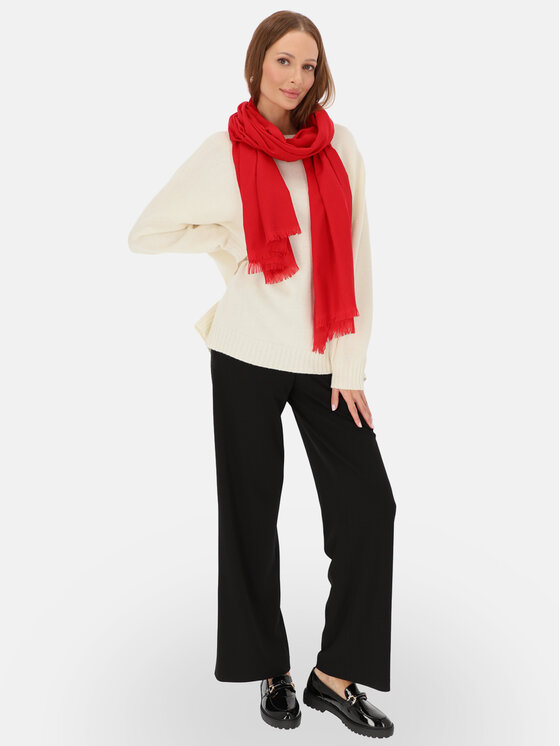 Potis & Verso Potis & Verso Szal GŁADKI Czerwony