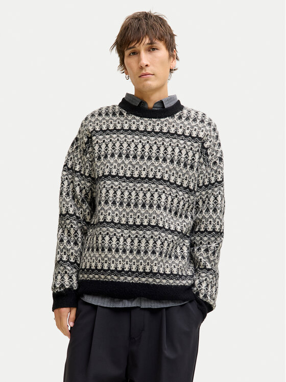 Jack & Jones Jack & Jones Sweater Blumax 12286244 Fekete Relaxed Fit