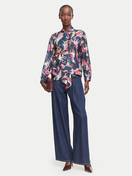 Marella Marella Cămașă Snastro 2623116104 Bleumarin Regular Fit