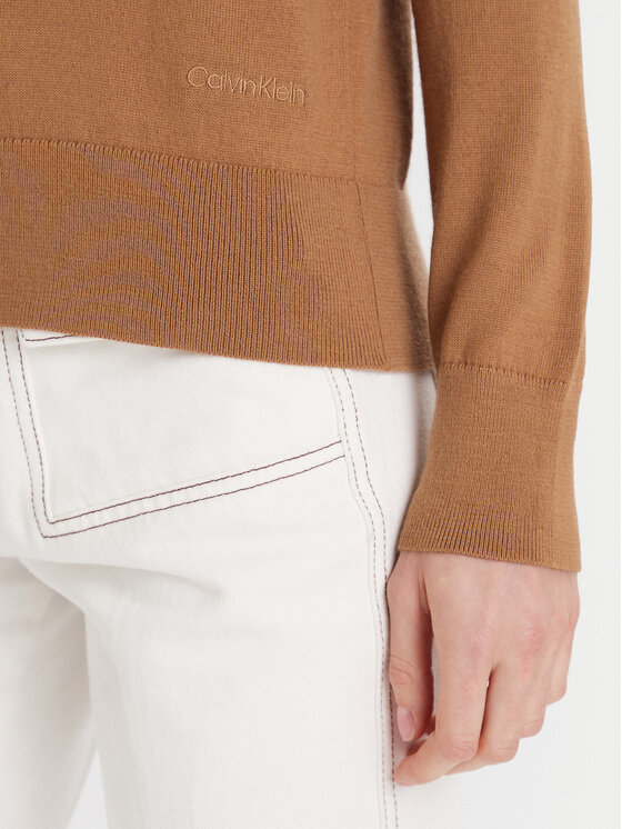 Calvin Klein Calvin Klein Поло LV044D371G Кафяв Regular Fit