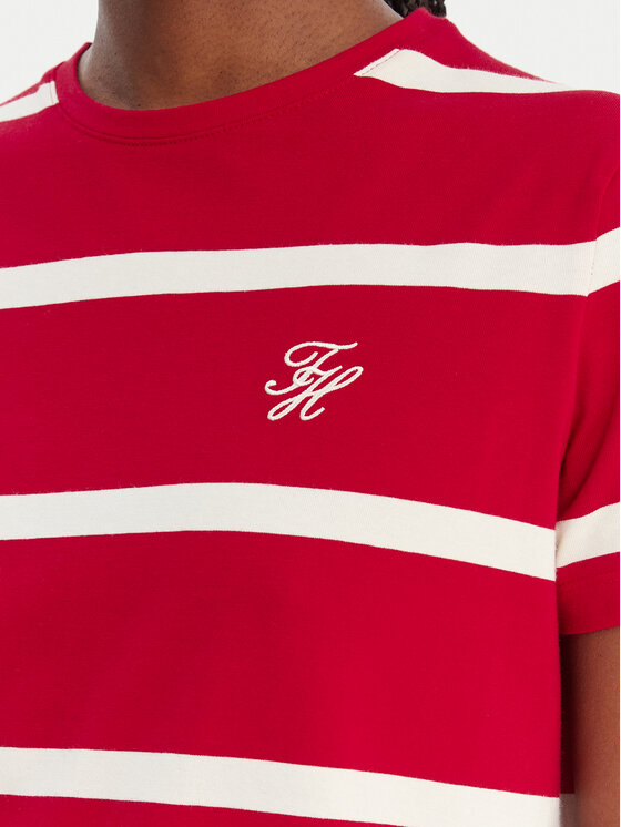 Tommy Hilfiger Tommy Hilfiger T-Shirt Script WW0WW47809 Červená Regular Fit