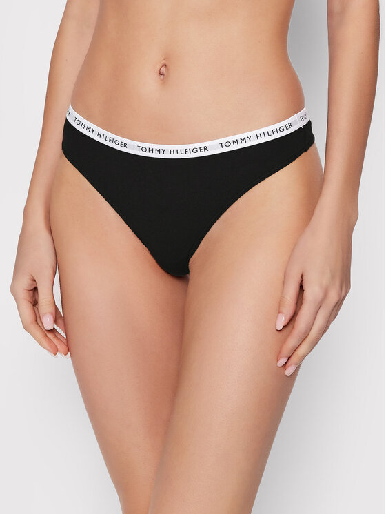 Tommy Hilfiger Tommy Hilfiger Σετ 3 τεμάχια στρίνγκ UW0UW02829 Μαύρο