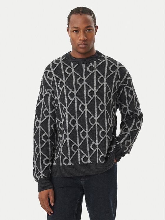 Calvin Klein Calvin Klein Džemper LV04LH314G Crna Regular Fit