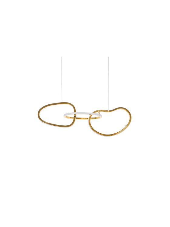 MIAhome MIAhome Lampa wisząca JAZZ 3 złota 80 cm Złoty