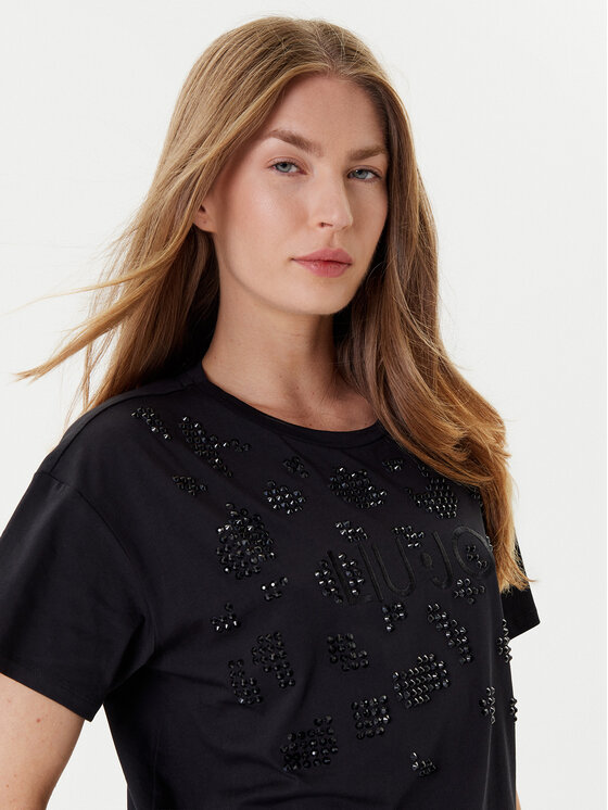 Liu Jo Sport Liu Jo Sport Tričko TF5184 JS923 Čierna Relaxed Fit