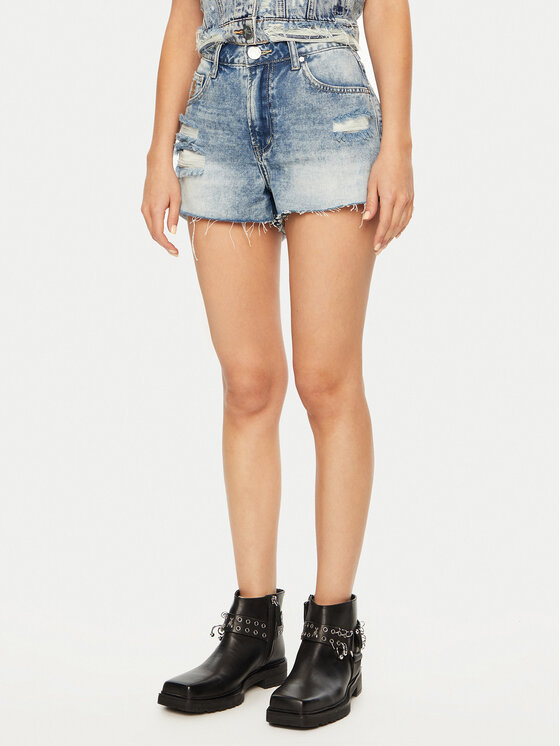 One Teaspoon Pantaloncini di jeans Bowies 26723 Blu Regular Fit, taglia : 23