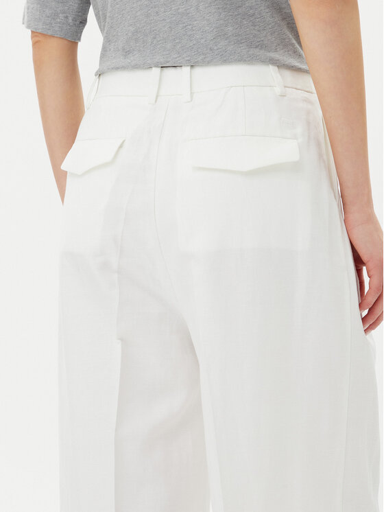 Tommy Hilfiger Tommy Hilfiger Pantaloni di tessuto WW0WW47214 Bianco Regular Fit
