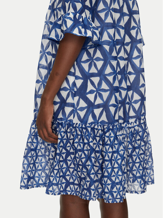 Iconique Iconique Rochie tip cămașă IC25-087 Albastru Relaxed Fit