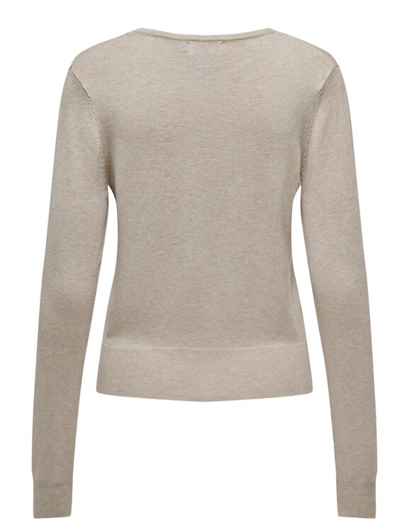 ONLY ONLY Maglione ONLVENICE LIFE VNECK PULLOVER Beige Regular Fit