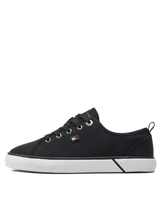 Tommy Hilfiger Tommy Hilfiger Sneakers aus Stoff Vulc Canvas Sneaker FW0FW08063 Schwarz