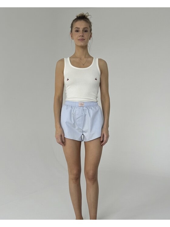 Le Songe Le Songe Top CHERRY Biały Basic Fit