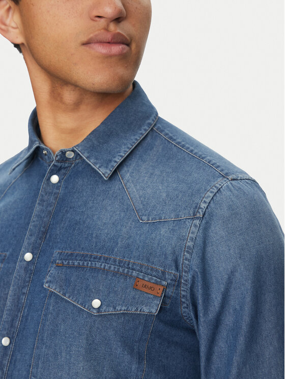 Liu Jo Liu Jo Τζιν πουκάμισο QA5294 D0256 Μπλε Regular Fit