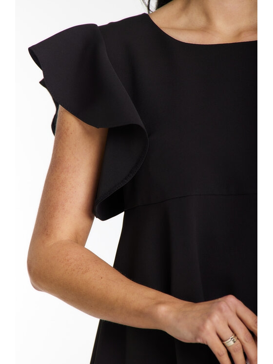 Awama Awama Sukienka letnia A643 Czarny Basic Fit