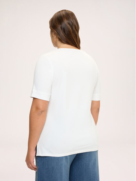 Fiorella Rubino Fiorella Rubino T-Shirt G087L009591N011 Biały Regular Fit