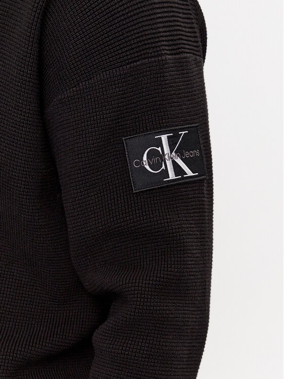 Calvin Klein Jeans Calvin Klein Jeans Kardigan Badge Skater J30J324327 Czarny Relaxed Fit