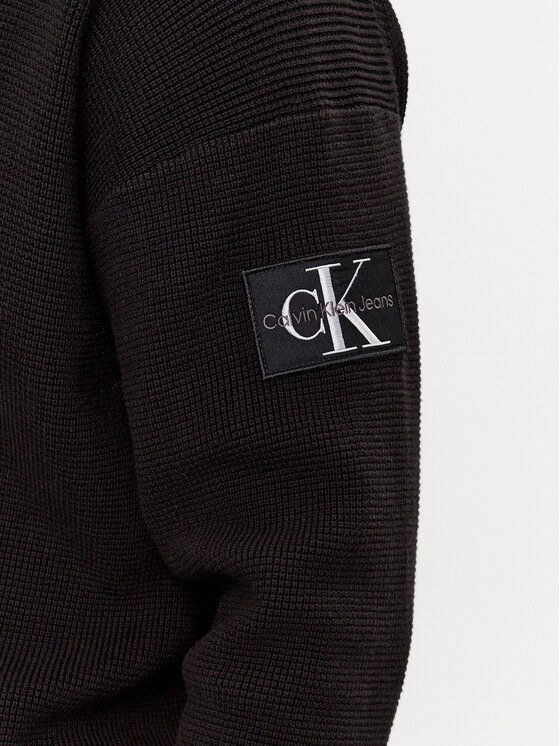 Calvin Klein Jeans Calvin Klein Jeans Kardiganas Badge Skater J30J324327 Juoda Relaxed Fit