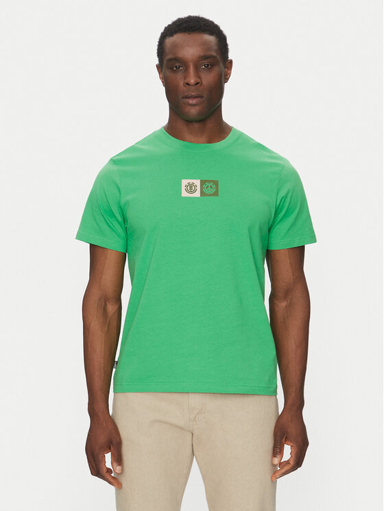 Element Element T-Shirt ELYZT00492 Zielony Regular Fit