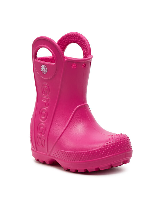 Crocs Crocs Cizme de cauciuc Handle It Rain Boot Kids 12803 Roz