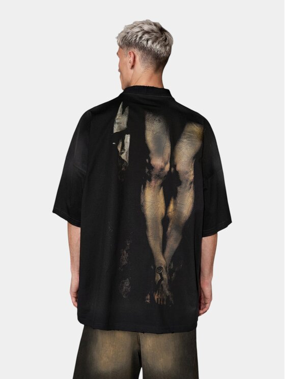 MADE BY SOCIETY MADE BY SOCIETY T-Shirt Tricou MANTRA - T17288 Czarny Basic Fit
