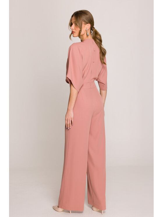 Stylove Stylove Kombinezon S395 Różowy Sexy Straight Fit