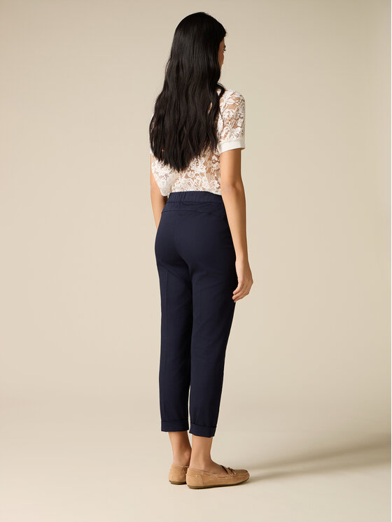 Oltre Oltre Pantaloni di tessuto P731R009307N034 Blu Regular Fit