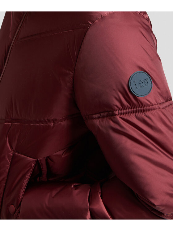Lee Lee Kurtka puchowa 112387764 Bordowy Regular Fit