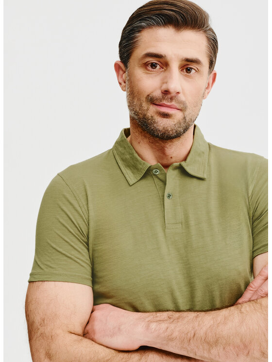 Pako Lorente Pako Lorente Polo P25SN-TX-006 Zielony Slim Fit