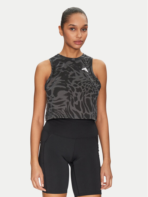 adidas adidas Tricou tehnic Train Essentials Allover Print Workout JE6153 Negru Regular Fit