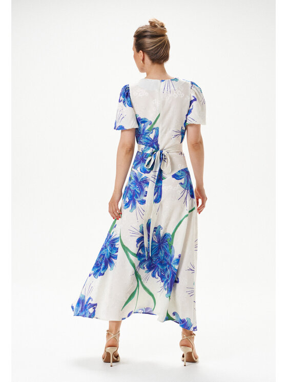 Mirons Mirons Sukienka wieczorowa Print Niebieski Feminine Fit