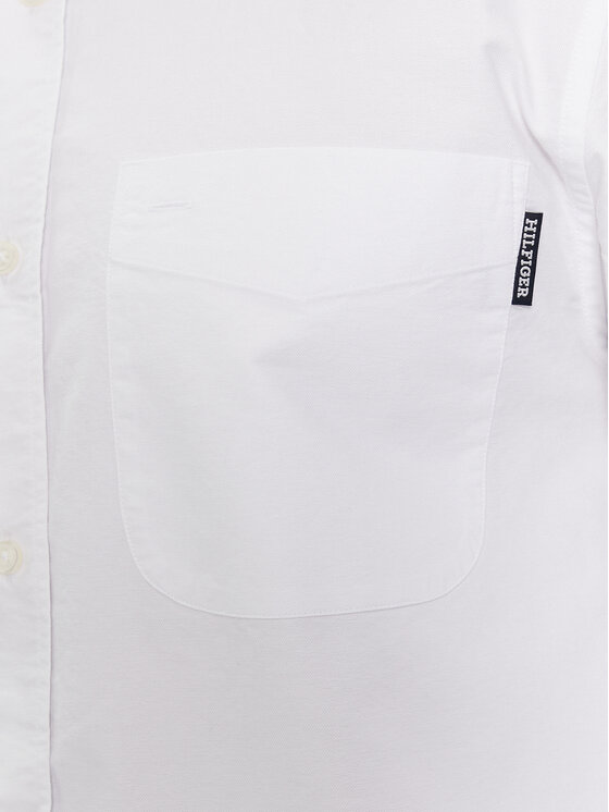 Tommy Hilfiger Tommy Hilfiger Koszula Oxford Monotype MW0MW33797 Biały Slim Fit