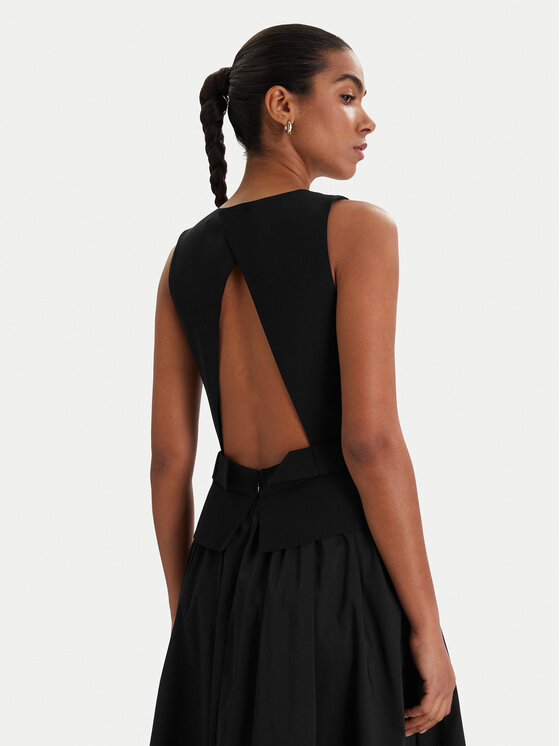 KARL LAGERFELD KARL LAGERFELD Cocktail obleka B1W13023 Črna Regular Fit