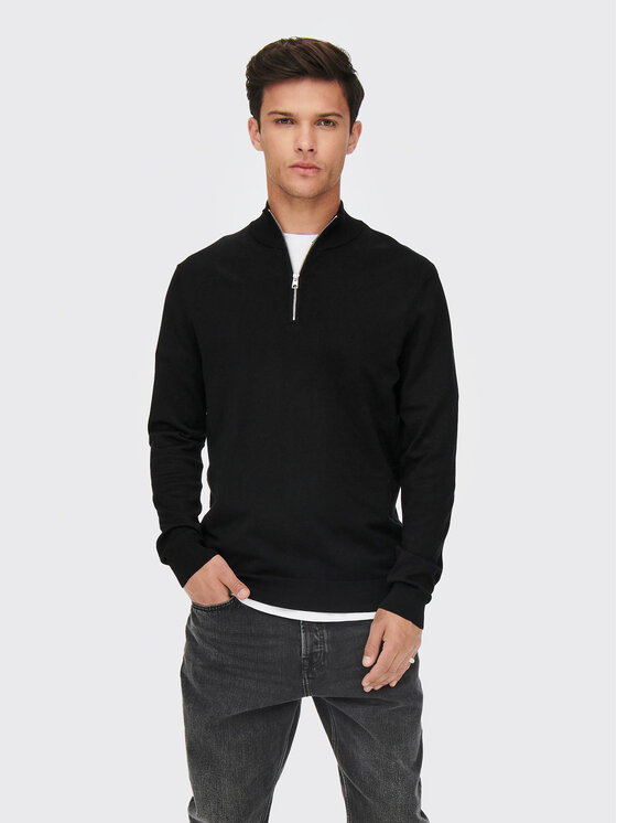 Only & Sons Only & Sons Pulover Wyler 22021264 Negru Regular Fit