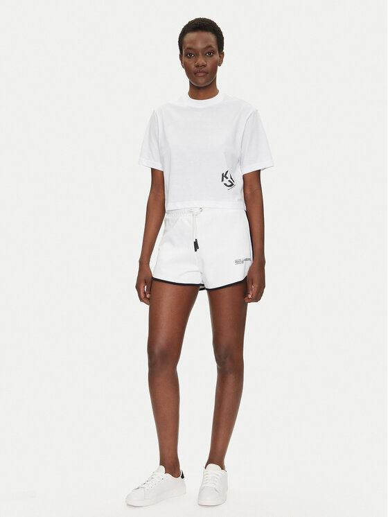 KARL LAGERFELD KARL LAGERFELD Спортивні шорти A2W10095 Білий Regular Fit